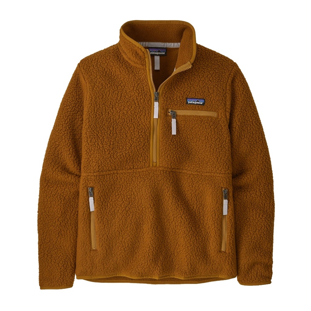 Patagonia Women's Retro Pile Fleece Marsupial Pullover Shelter Brown XS